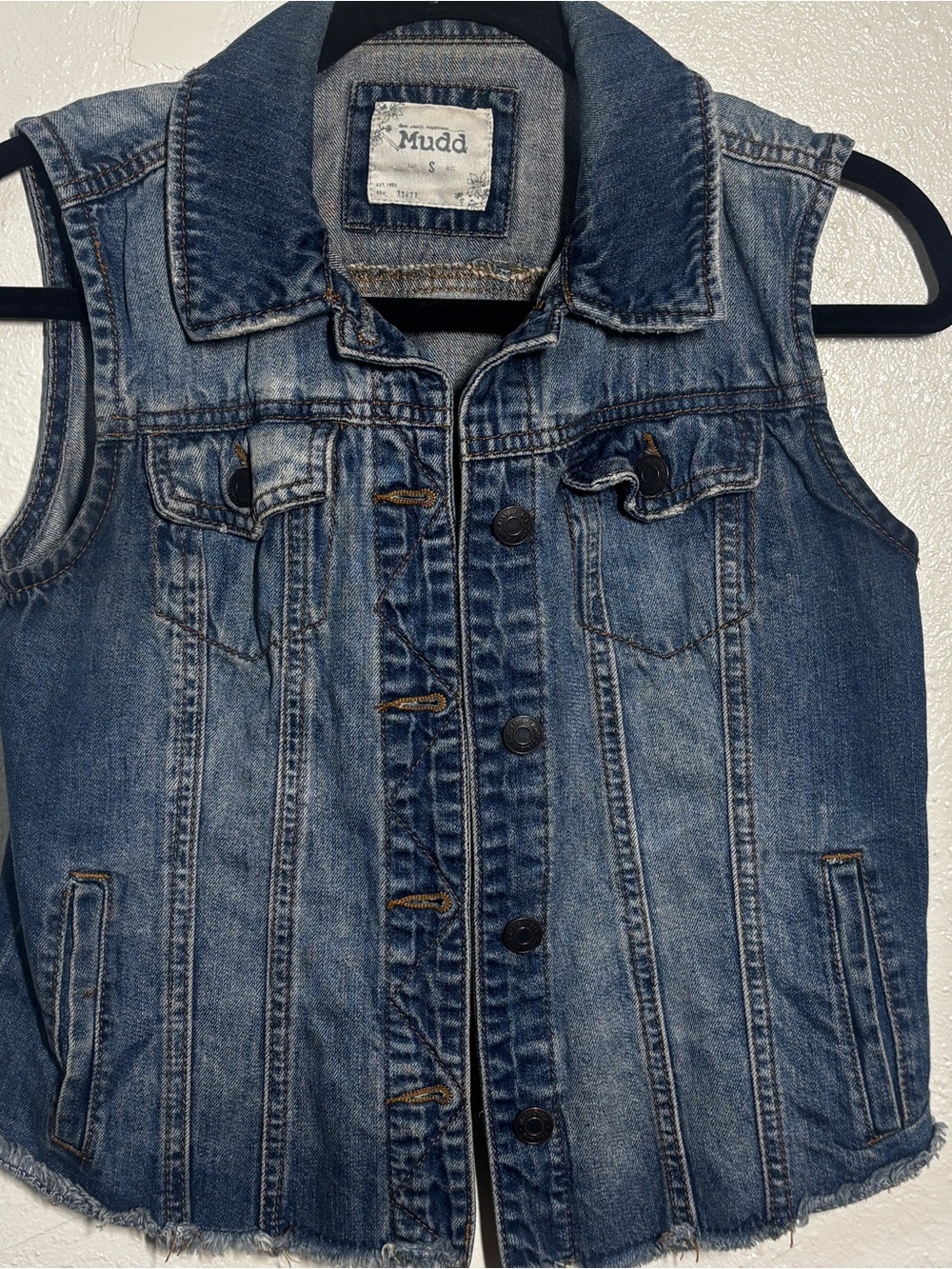 Mudd Denim Vest Blue